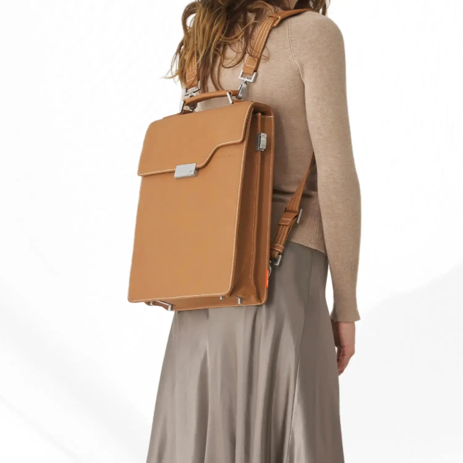 The Modern Backpack - Tan Evan Red